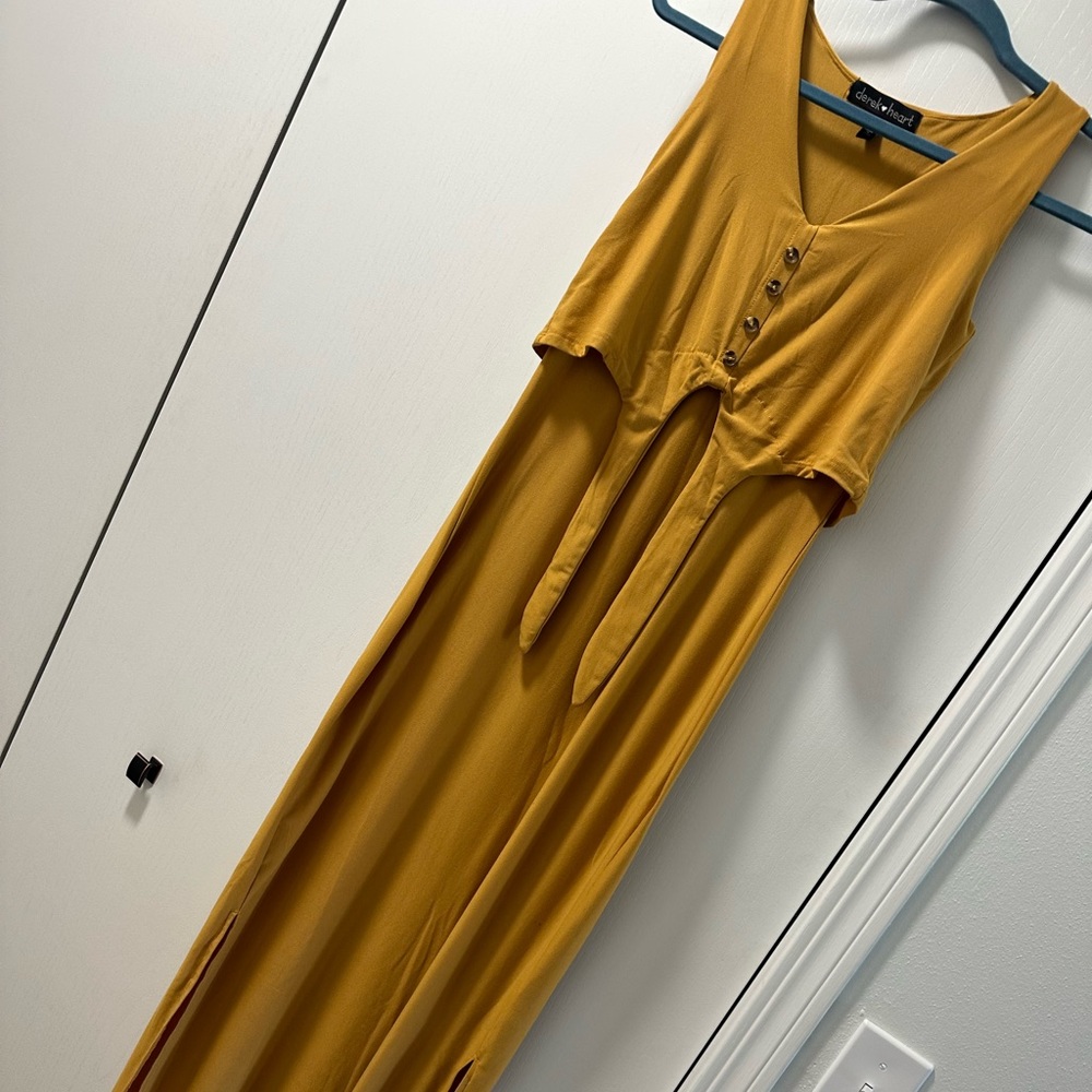 Mustard Tie Dress